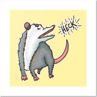 Opossum Says Heck! Posters and Art